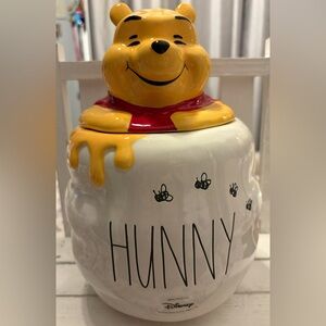 Disney Winnie the Pooh Yellow and Red Hunny Jar